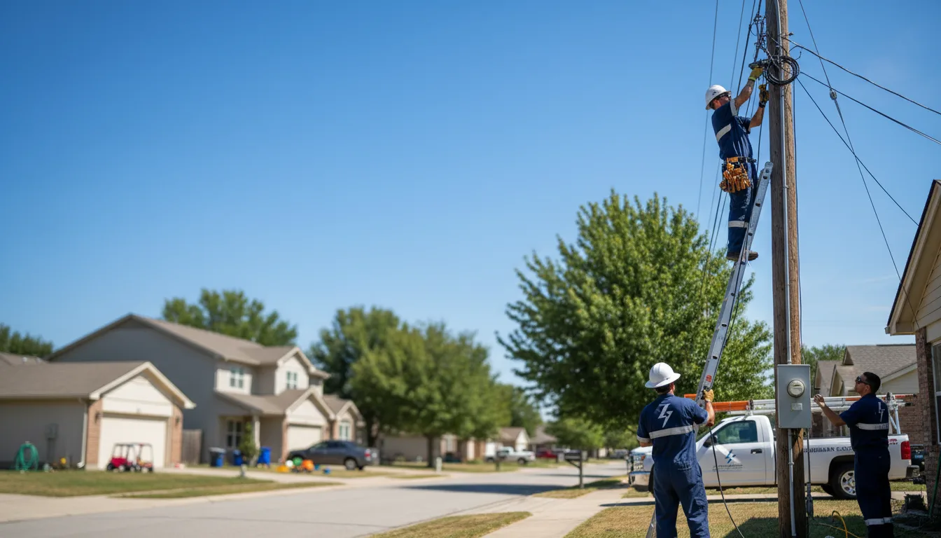 Residential electrician providing installation services in Leola, AR
